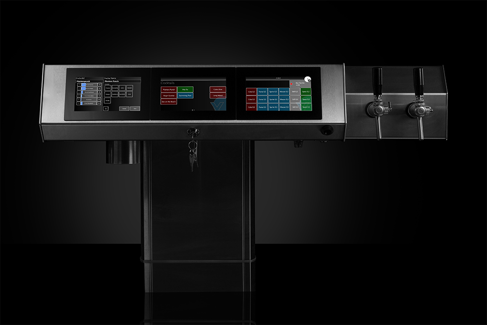 Schankbalken mit manuellen Bierhähnen